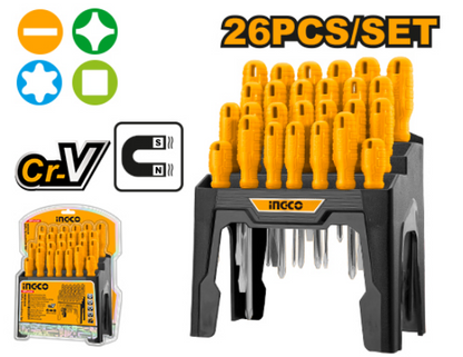 INGCO Screwdriver Set 26pcs with Stand HKSD2658