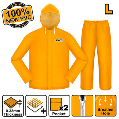 INGCO PVC Rain Suit Size L HRCTSKT031.L