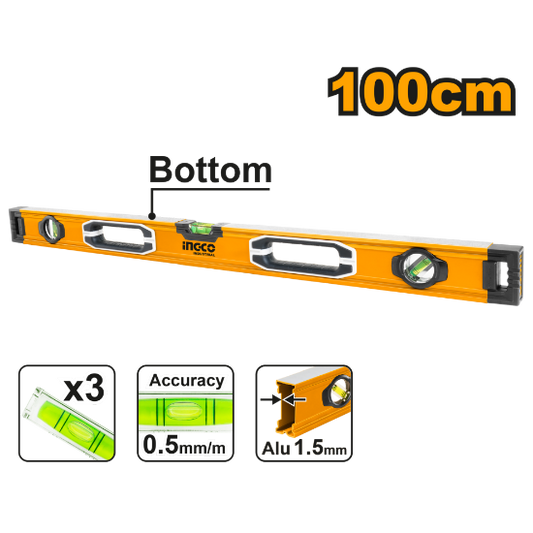 INGCO HSL08100 Aluminium Spirit Level 100cm