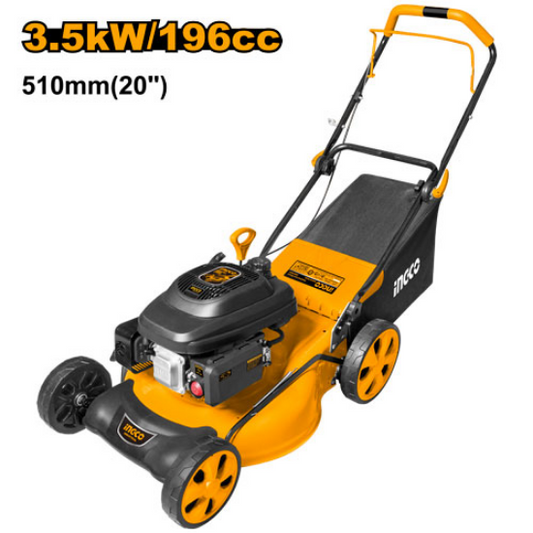 INGCO Petrol Lawn Mower 196cc 3.5kW 4.8HP 510mm GLM196201