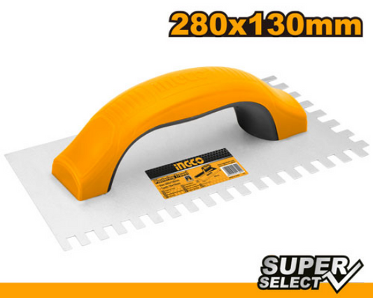 INGCO HPTT231025 Notched Trowel 230x100mm 10x6mm Teeth