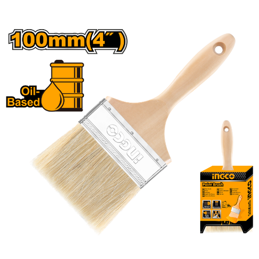 INGCO Paint Brush 4in Wooden Handle CHPTB0504
