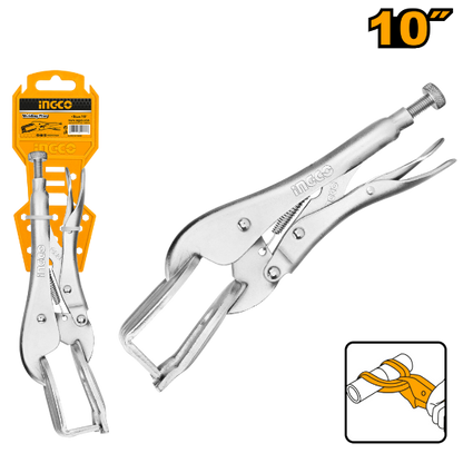 INGCO Welding Locking C-Clamp Pliers 10in HWP0210