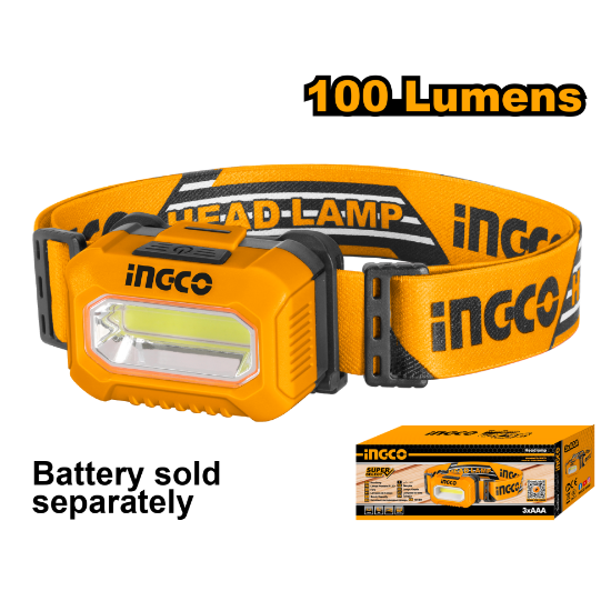 INGCO LED Headlamp 3xAAA 100 Lumens HHL013AAA5