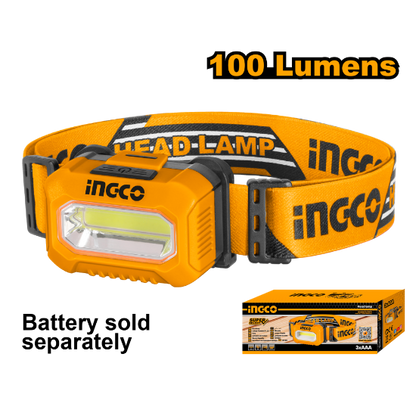 INGCO LED Headlamp 3xAAA 100 Lumens HHL013AAA5