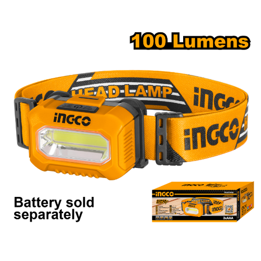 INGCO LED Headlamp 3xAAA 100 Lumens HHL013AAA5