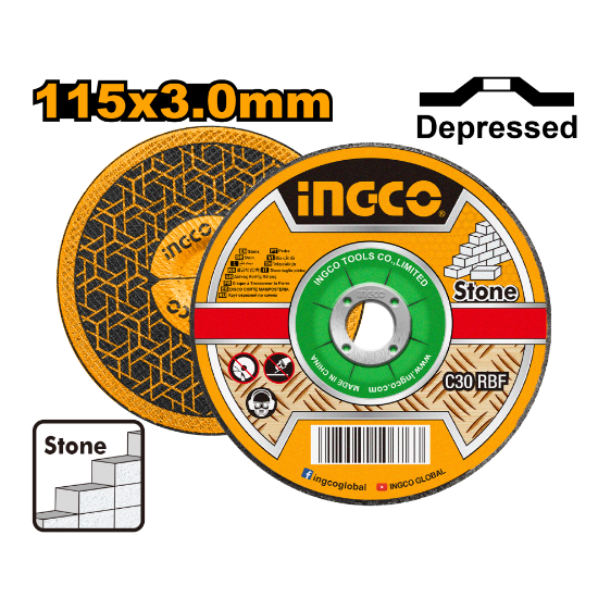 INGCO SCD301151 Stone Cutting Disc 115x3.0x22.2mm 4-1/2in