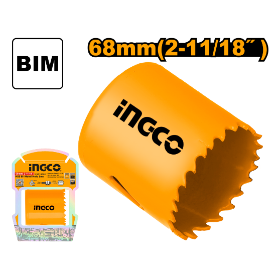 INGCO HSB10681 Bi-Metal Hole Saw 68mm 2-11/16in