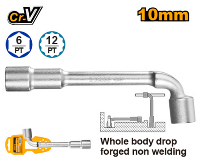 INGCO L-Type Socket Wrench 10mm Cr-V HWL1008