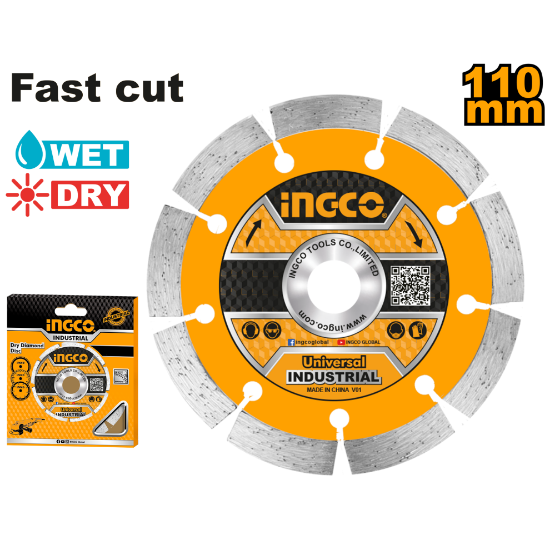 INGCO DMD011101 Diamond Blade for Marble Cutter 110x20mm Wet/Dry