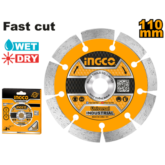 INGCO DMD011101 Diamond Blade for Marble Cutter 110x20mm Wet/Dry