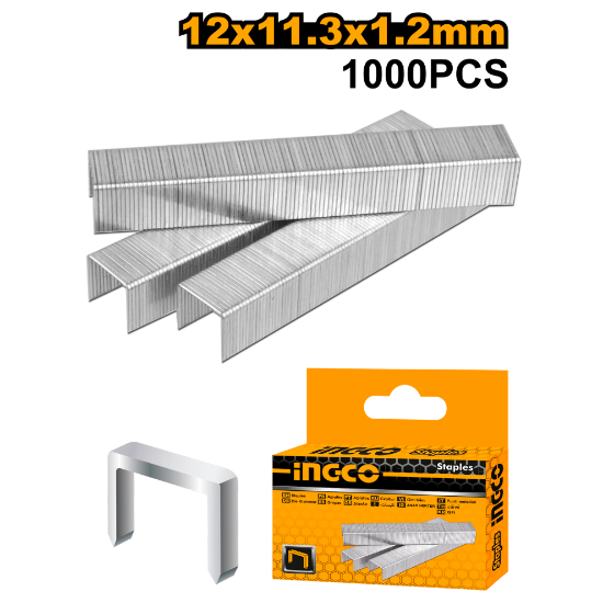 INGCO STS0212 | دبابيس دباسة U مقاس 12×11.3×1.2 مم