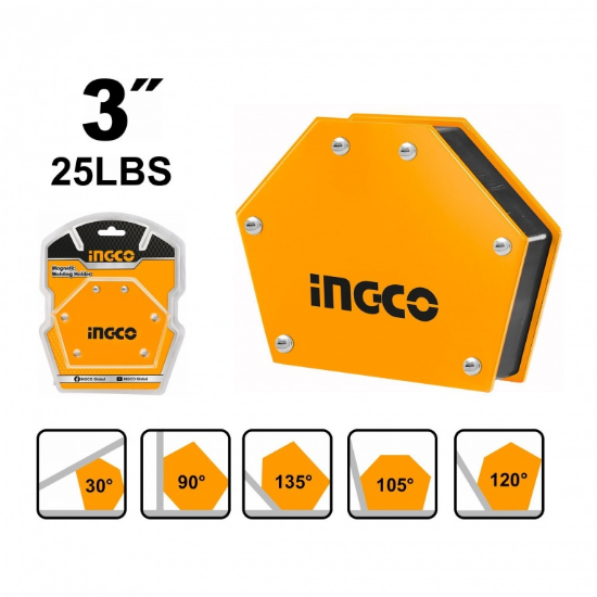 INGCO AMWH25032 | مغناطيس زاوية سداسي 3" 25 رطل