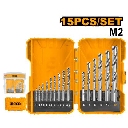 INGCO AKDL51502 | طقم ريش حديد HSS M2 15 قطعة