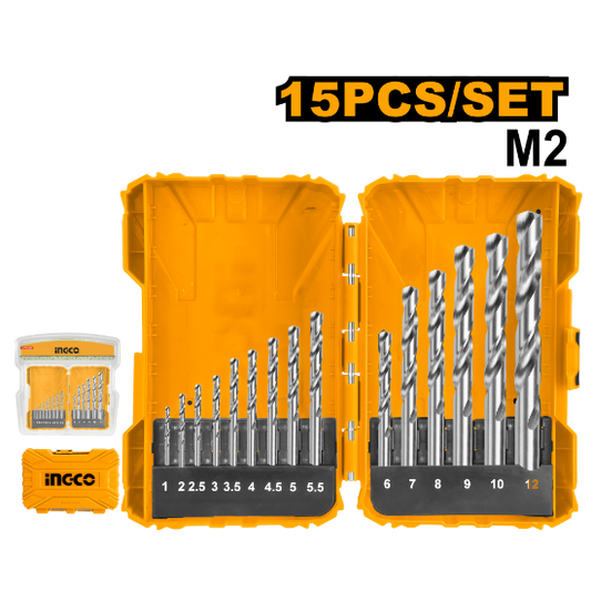 INGCO AKDL51502 | طقم ريش حديد HSS M2 15 قطعة