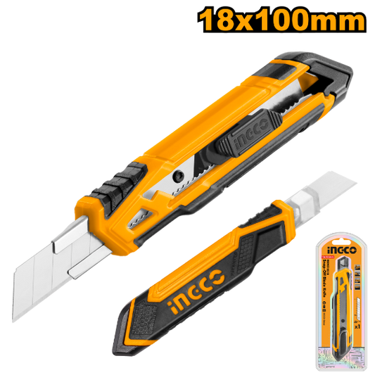 INGCO Snap-Off Utility Knife 18x100mm SK5 HKNS16518