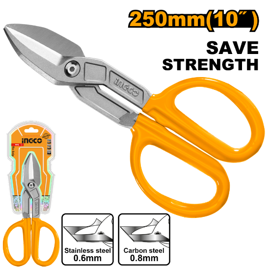 INGCO HTS2610 Tin Snips 10in Box of 6