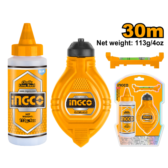 INGCO Chalk Line Reel 30m with Chalk Powder HCLR0130