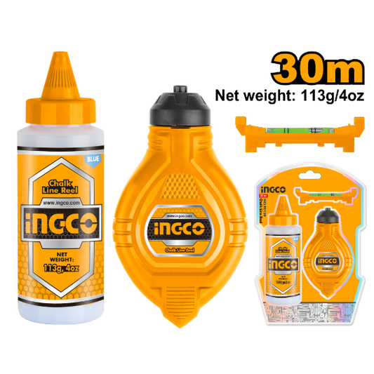 INGCO Chalk Line Reel 30m with Chalk Powder HCLR0130