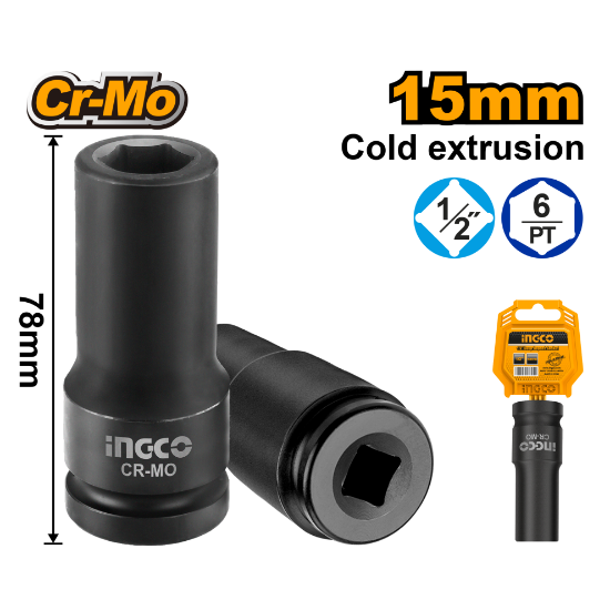 INGCO HDIS12151L | طربوش هواء بولاد طويل 15 ملم