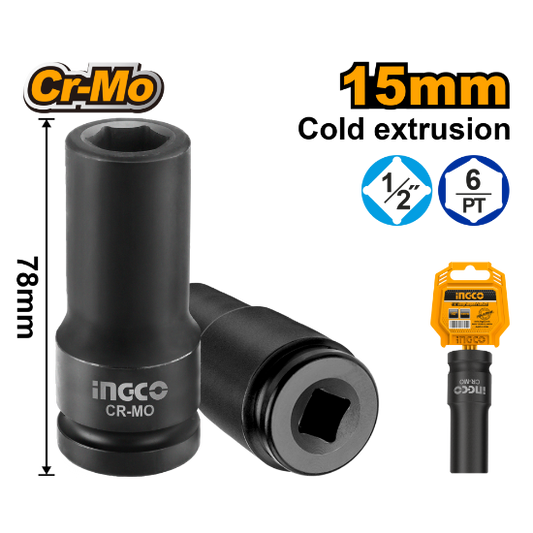 INGCO HDIS12151L | طربوش هواء بولاد طويل 15 ملم