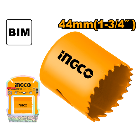 INGCO HSB10441 Bi-Metal Hole Saw for Wood & Metal 44mm