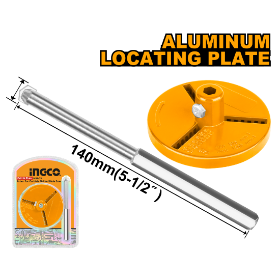 INGCO Hole Saw Arbor for Granite Hole Saws 140mm HSA03