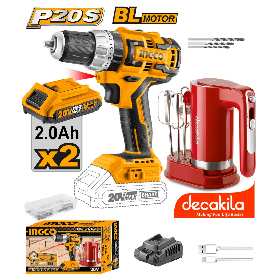 INGCO COSLI23023 | مقدح بطارية رجراج 20 فولت مع خلاط يدوي