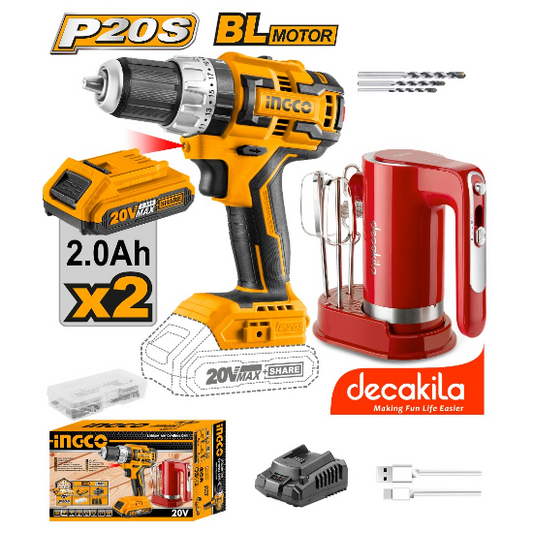 INGCO COSLI23023 | مقدح بطارية رجراج 20 فولت مع خلاط يدوي