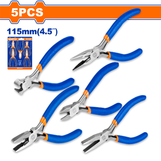 WADFOW Mini Pliers Set 4.5in 5pcs WPS1615