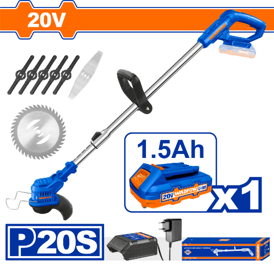 WADFOW Cordless Grass Trimmer 20V with 1.5Ah Battery and Charger WGTP511