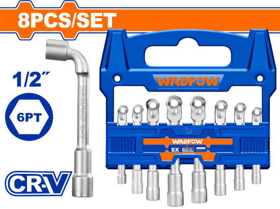 WADFOW L-Type Socket Wrench Set 8pcs 8-19mm WTH4208