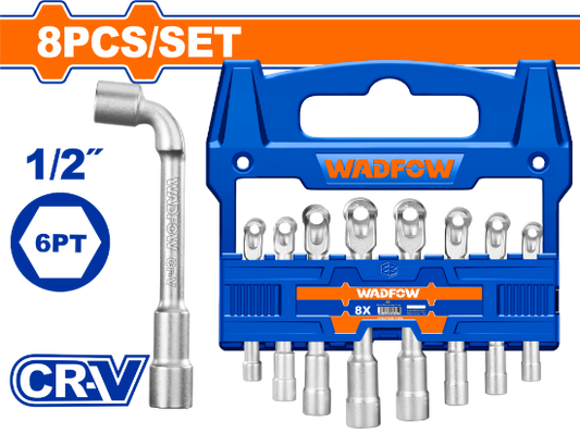 WADFOW L-Type Socket Wrench Set 8pcs 8-19mm WTH4208