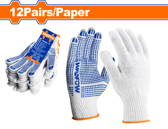 WADFOW PVC Dotted Cotton Work Gloves XL WKG1801