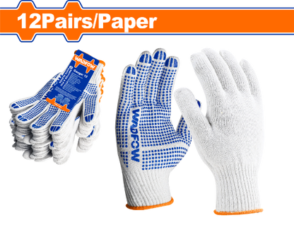 WADFOW PVC Dotted Cotton Work Gloves XL WKG1801
