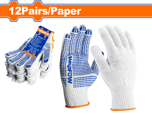 WADFOW PVC Dotted Cotton Work Gloves XL WKG1801