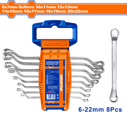 WADFOW Offset Ring Spanner Set 8pcs 6-22mm WFR3208