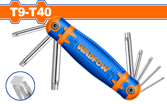 WADFOW Torx Key Set 8pcs T9-T40 Cr-V WHK3281