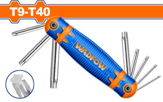 WADFOW Torx Key Set 8pcs T9-T40 Cr-V WHK3281
