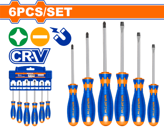 WADFOW Screwdriver Set 6pcs Cr-V WSS1206
