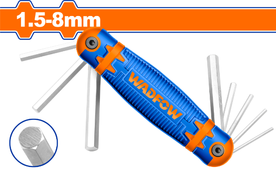 WADFOW Hex Key Set 8pcs 1.5-8mm Cr-V WHK1281