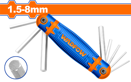 WADFOW Hex Key Set 8pcs 1.5-8mm Cr-V WHK1281