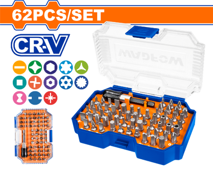 WADFOW Screwdriver Bit Set 62pcs WBS3B62