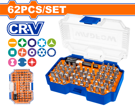 WADFOW Screwdriver Bit Set 62pcs WBS3B62
