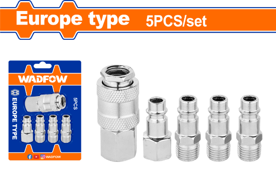 WADFOW Air Hose Coupler Set 5pcs 1/4in WQP3670
