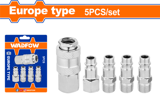 WADFOW Air Hose Coupler Set 5pcs 1/4in WQP3670