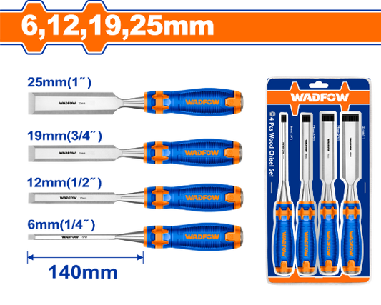 WADFOW Wood Chisel Set 4pcs 6-25mm WWC2204