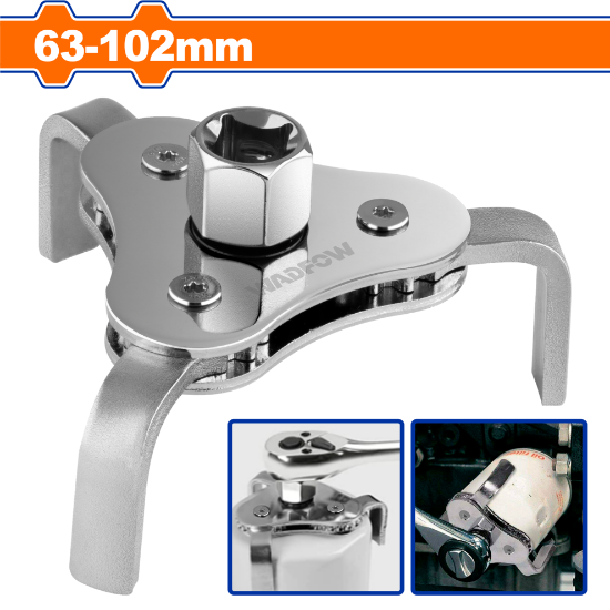 WADFOW 3 Jaw Oil Filter Wrench 63-102mm WUL1401