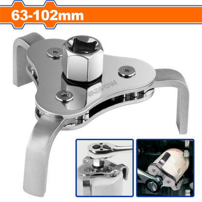 WADFOW 3 Jaw Oil Filter Wrench 63-102mm WUL1401