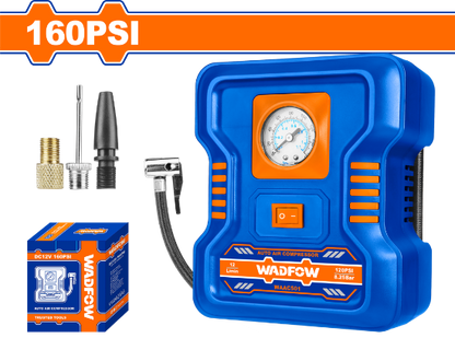 WADFOW Car Tyre Inflator 12V 9L/min 160PSI/11Bar WAAC501